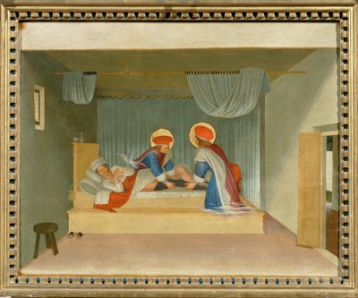 Oltář svatého Marka, predella: Svatí Kosma a Damián uzdravují diakona Justiniána. od Fra (c.1387-1455) Angelico