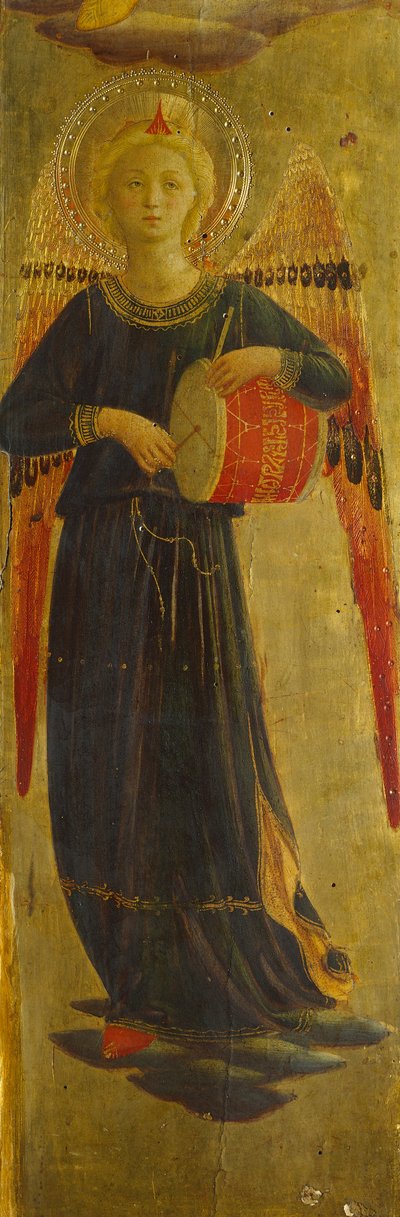 Andělský hudebník, detail z vnitřního rámu, Tabernacle of the Linen Drapers od Fra (c.1387 1455) Angelico