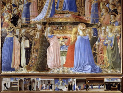 Die Krönung der Jungfrau, Detail der Heiligen und Engelmusiker von Fra  Angelico