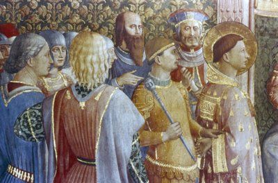 Odsouzení svatého Vavřince císařem Valerianem od Fra (c.1400 55) Angelico