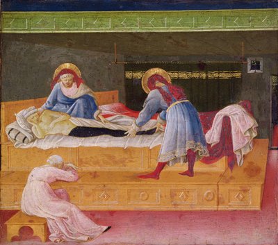 Svatí Kosmas a Damian Healing Justin, 1445 od Fra Angelico
