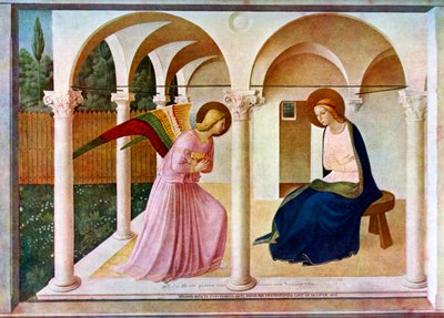 Zvěstování, c1438-1445, c1900-1920. od Fra Angelico