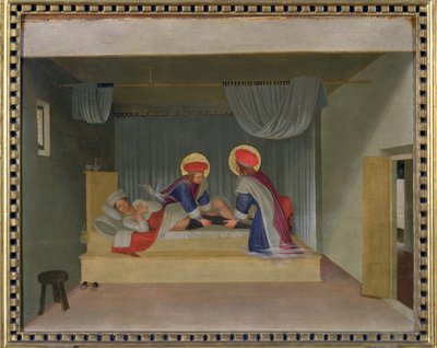 Zázrak diakona Justiniána, z predely oltářního obrazu San Marco, 1440 (tempera na panelu) od Fra Angelico
