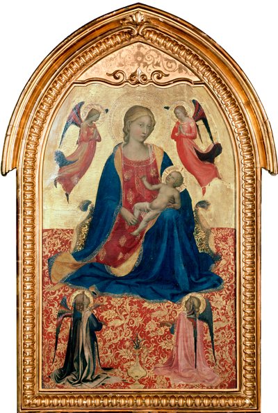 Panna a dítě s anděly, c1425 od Fra Angelico