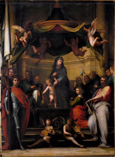 Panna na trůnu aneb „“Mystický sňatek sv. Kateřiny”” Obraz Fra Bartolomeo od Fra Bartolomeo