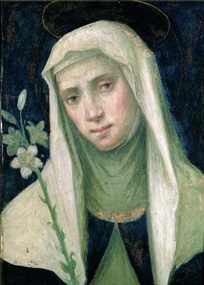 Svatá Kateřina Sienská (1347-80) (tempera na panelu) od Fra Bartolommeo