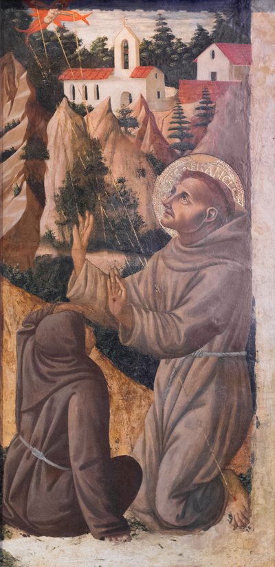 Svatý František z Assisi přijímá stigmata od Fra Diamante