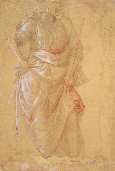 „Maggiordomo“ svátku Heroda (freska v katedrále Prato) (kresba) od Fra Filippo Lippi