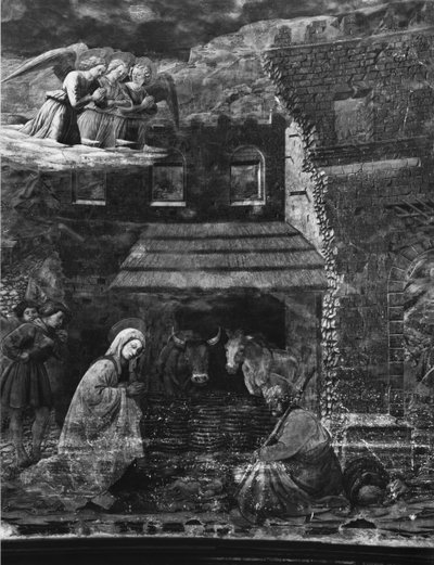 Narození Páně, jeden z výjevů z cyklu fresek Život Panny Marie v apsidě katedrály od Fra Filippo Lippi