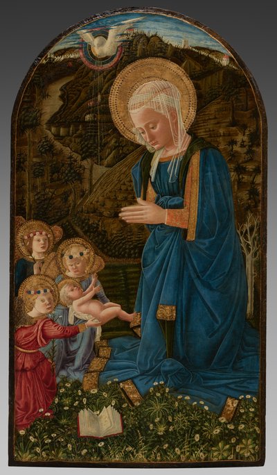 Panna Marie s dítětem a anděly od Fra Filippo Lippi