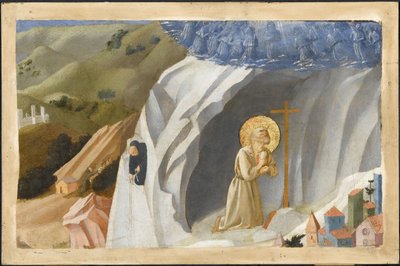 Svatý Benedikt pokoušen v divočině, 1430 od Fra Giovanni Angelico da Fiesole
