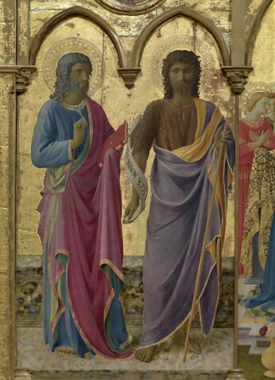 Svatí Jan Křtitel a Jan Evangelista. Cortona Polyptych, asi 1437. od Fra Giovanni Angelico da Fiesole
