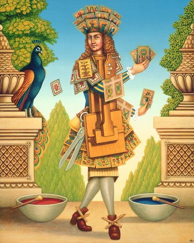 Cartomancy, 2004 (olej a tempera na papíře) od Frances Broomfield