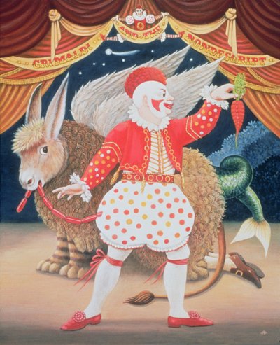 Grimaldi and the Nondescript, 1987 (olej a tempera na panelu) od Frances Broomfield