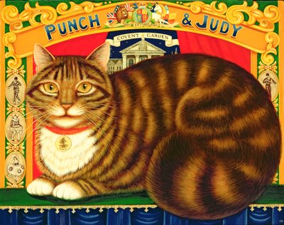 Muffin, The Covent Garden Cat, 1996 (olej a tempera na panelu) od Frances Broomfield