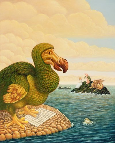 The Dodo, 1993 (olej a tempera na panelu) od Frances Broomfield