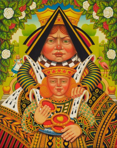 The Knave of Hearts, 2017 (olej a tempera na panelu) od Frances Broomfield