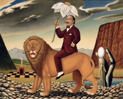 The Metamorphosis of a Narcissist, 1999 (olej a tempera na panelu) od Frances Broomfield