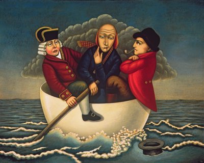 The Three Wise Men of Gotham, 2005 (olej a tempera na panelu) od Frances Broomfield