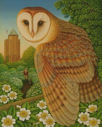 Bílá zahrada, 1997 (olej a tempera na panelu) od Frances Broomfield