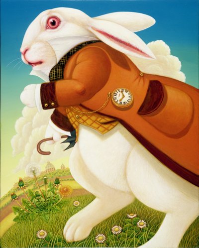 The White Rabbit, 2003 (olej a tempera na panelu) od Frances Broomfield