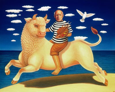 Yo Picasso, 2003 (olej a tempera na panelu) od Frances Broomfield