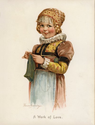 Dívky: Dílo lásky (barevné lito) od Frances Brundage