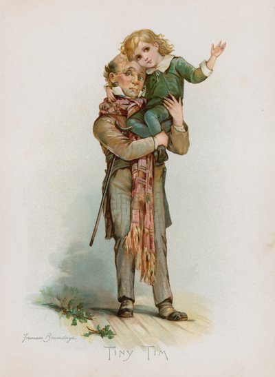 Tiny Tim (chromolitho) od Frances Brundage