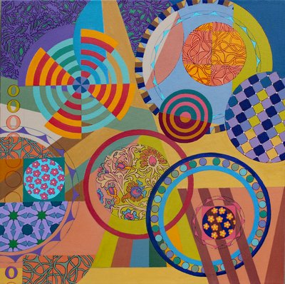 Baila Baila, 2024 (akryl na plátně) od Frances Ferdinands