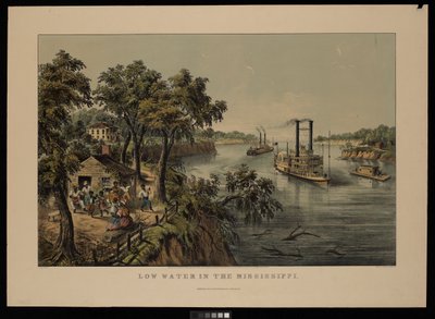 Nízký stav vody v Mississippi Robert E. Lee od Frances Flora Bond (c.1812 76) (after) Palmer