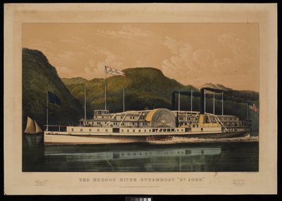Der Hudson River Dampfer St. John von Frances Flora Bond (c.1812-76) (after) Palmer