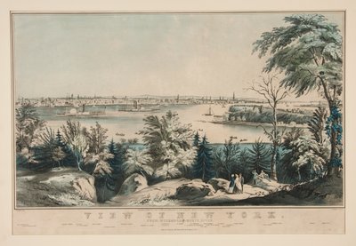 Pohled na New York z Weehawken-North River od Frances Flora Bond Palmer