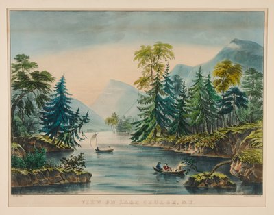 Pohled na jezero George, NY od Frances Flora Bond Palmer
