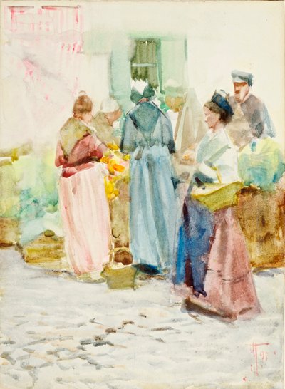 Rušný kout v Arles od Frances Hodgkins