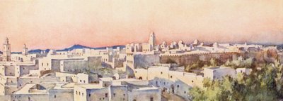 Večer, Kairouan (barevná litografie) od Frances Nesbitt