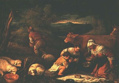 Pastorační scéna od Francesco Bassano