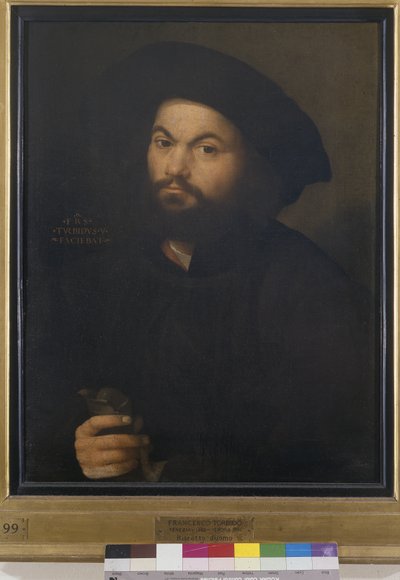 Portrét muže, cca 1520 (olej na plátně) od Francesco Torbido