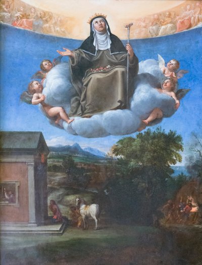 Svatá Alžběta ve slávě od Francesco Albani