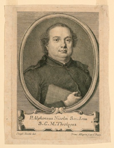 Portrét P. Alphonse Nikolaje z Tovaryšstva Ježíšova od Francesco Allegrini