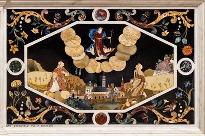 Madona z Monte Berico zjevující se Vincenzovi Pasinimu, detail od Francesco Antonio Corbarelli