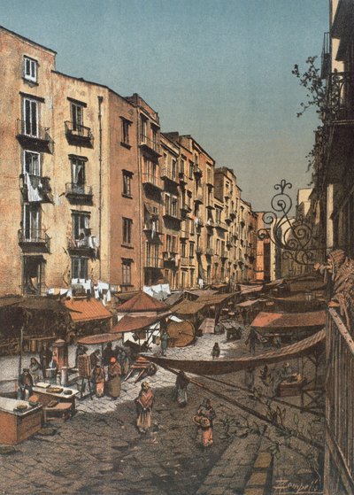 Strada Selleria do Pendino v Neapoli od Francesco Aversano