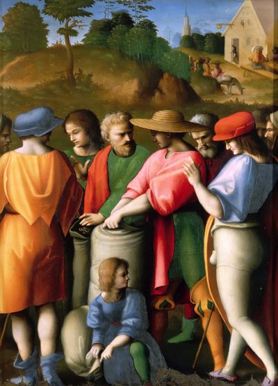 Legend of Joseph: The Search for the Silver Cap, 1515-1516. od Francesco Bacchiacca