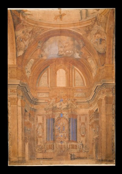 Pohled do interiéru Gesu, Řím, 1716 od Francesco Bartoli