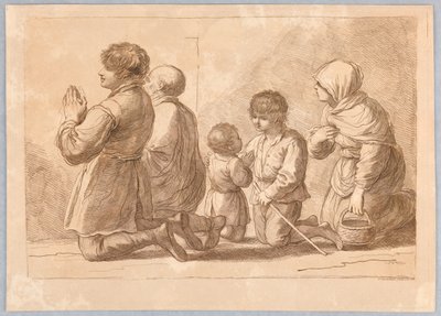 Rodinná modlitba od Francesco Bartolozzi