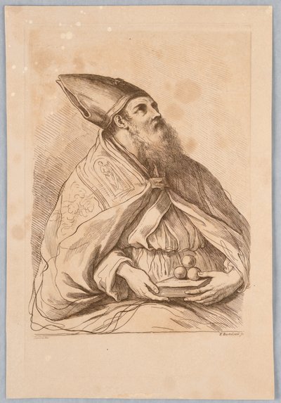 Papež s knihou od Francesco Bartolozzi