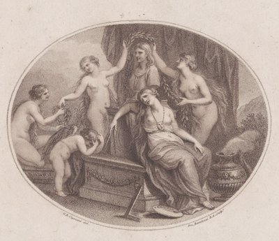 The Graces korunující bustu Raphaela, 28. července 1788. od Francesco Bartolozzi