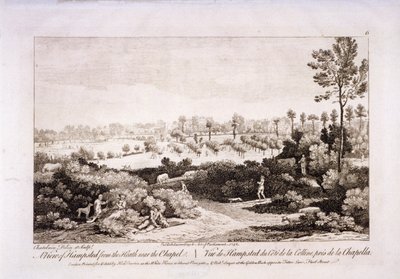 Pohled na Hampstead Heath, Hampstead, Londýn, 1752. od Francesco Bartolozzi