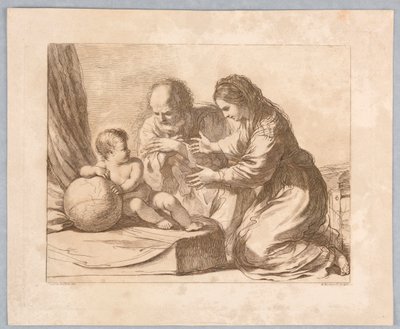 Panna Maria, Josef a dítě s glóbem od Francesco Bartolozzi