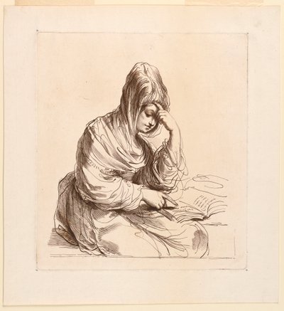 Žena studuje od Francesco Bartolozzi