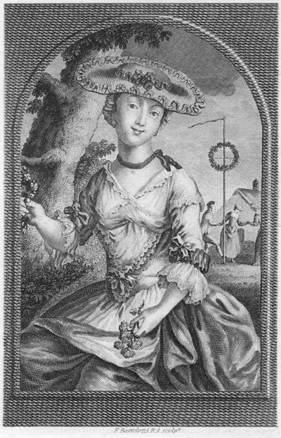 Mladá žena, c1740-1810. od Francesco Bartolozzi